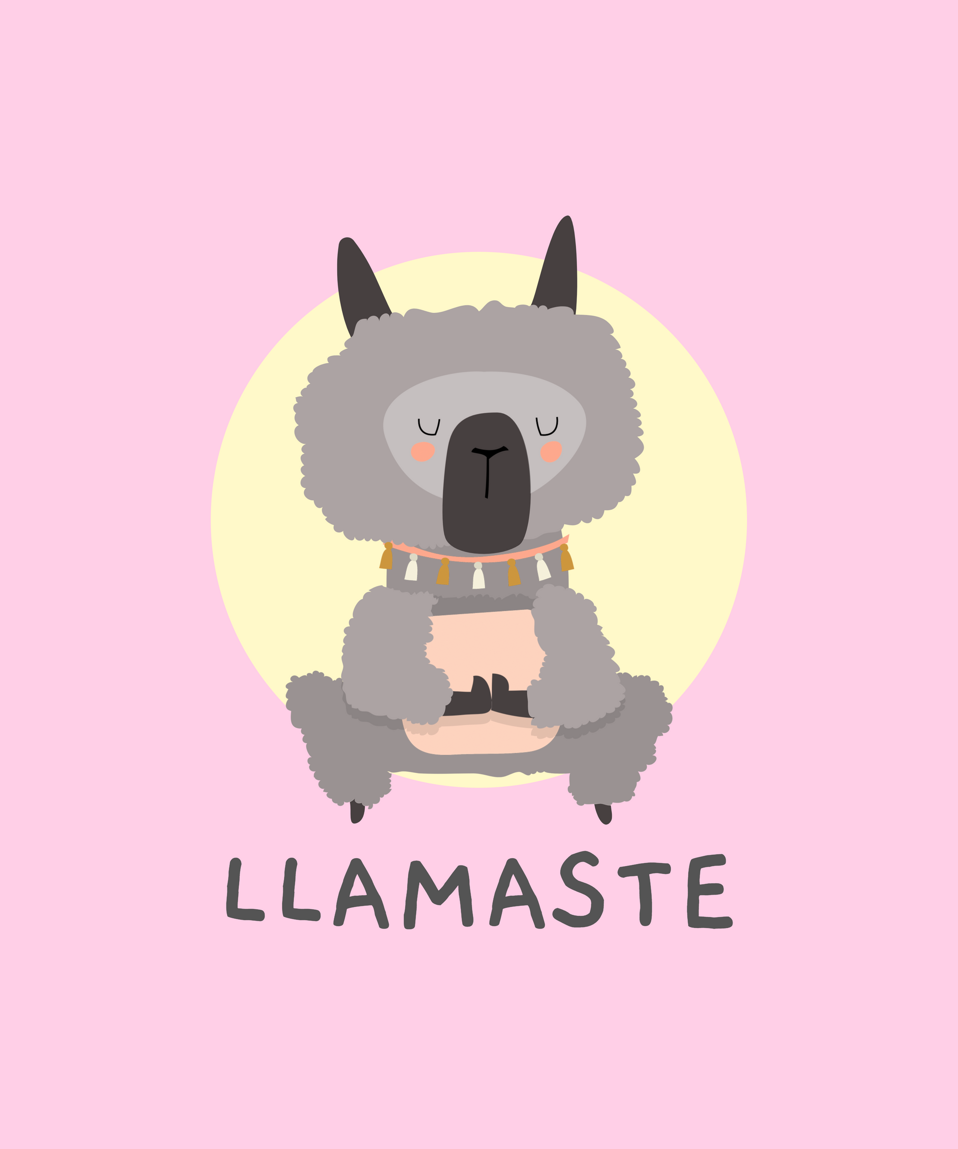 Looking for a cute and funny top that reflects your personality? Our Womenitee light pink crop top with a hilarious Llama graphic and "Llamaste" message is just what you need. Buy now!